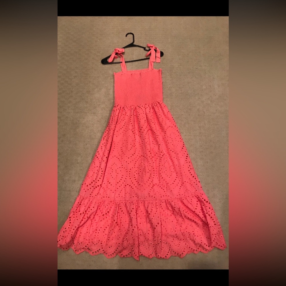 Southern Fried Chics Pink / Peach Eyelet Woman’s  Dress